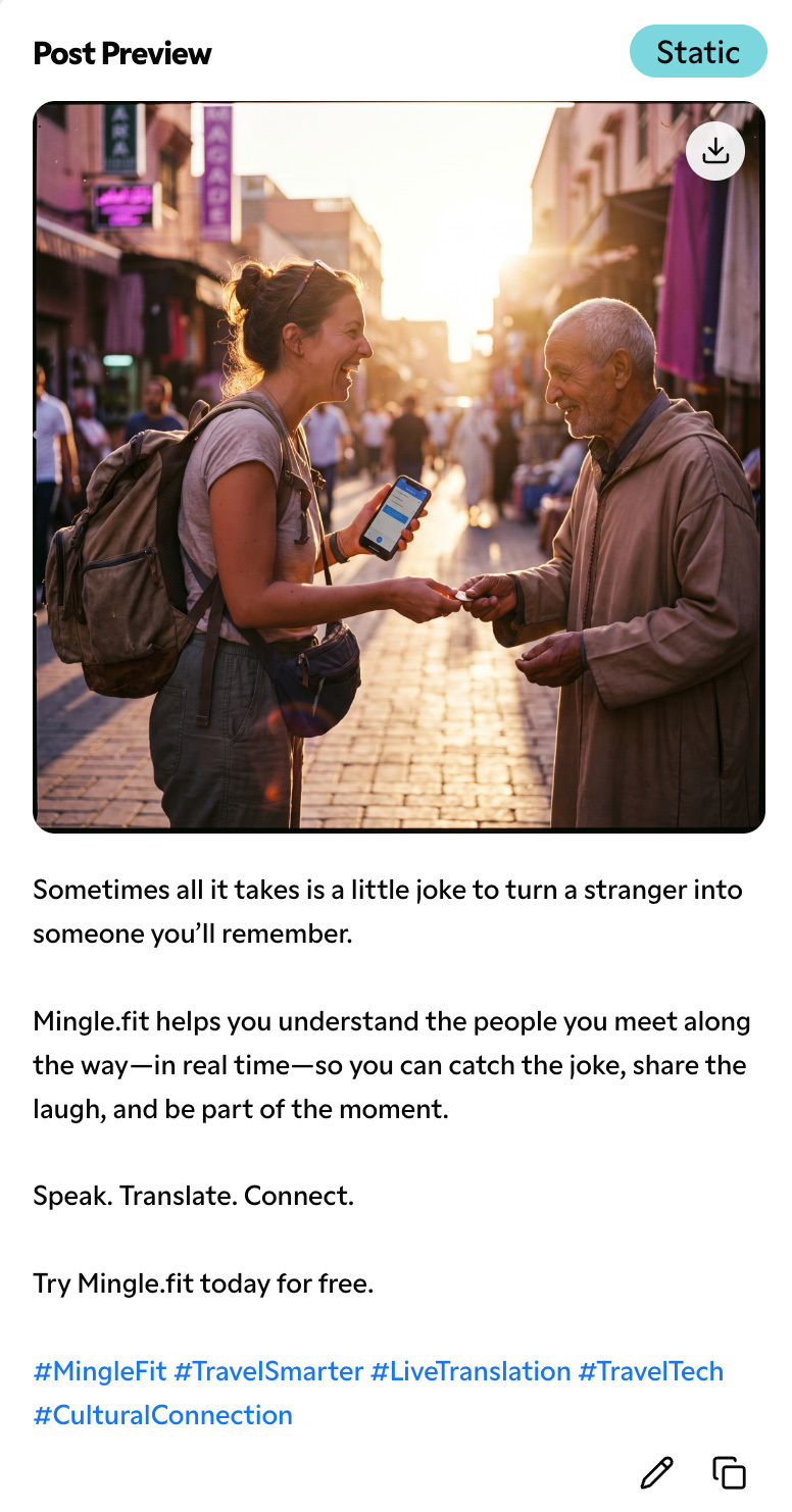 An OnVibe idea card with the insight behind it