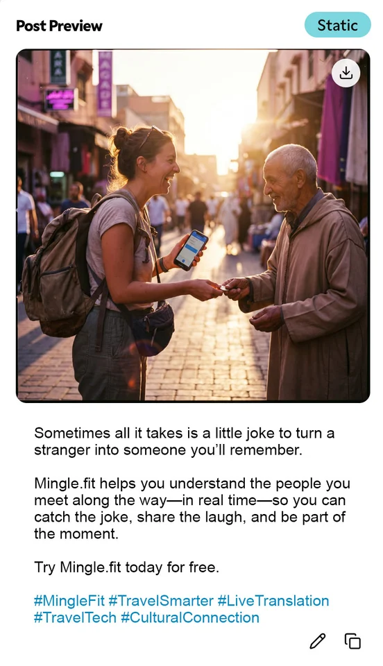 An OnVibe idea card with the insight behind it
